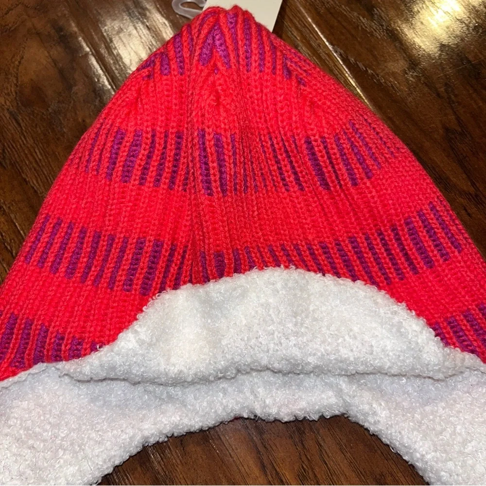 All in Motion Pink and Purple Winter Hat with Ear Flaps
